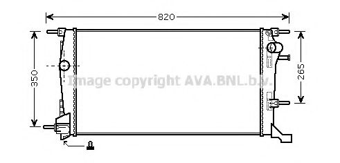 Радиатор охлаждения двигателя AVA RTA2409