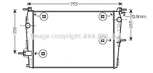 Радиатор охлаждения двигателя AVA RTA2573