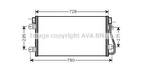 Радиатор кондиционера AVA RTA5348