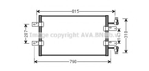 Радиатор кондиционера AVA RTA5451