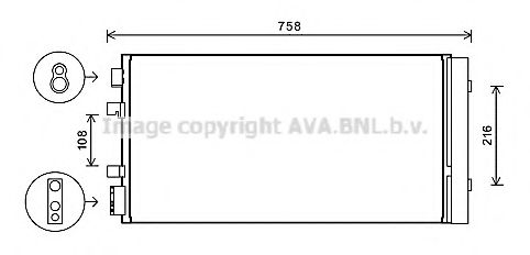 Радиатор кондиционера AVA RTA5483D