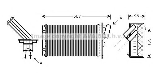 Радиатор печки AVA RTA6203