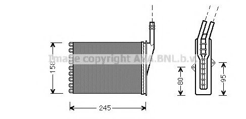 Радиатор печки AVA RTA6249