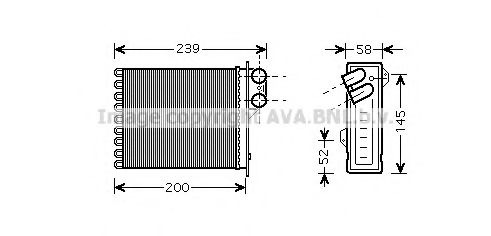 Радиатор печки AVA RTA6398