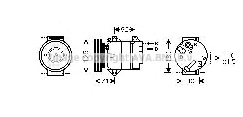 Компрессор кондиционера AVA RTK441