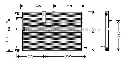 Радиатор кондиционера ava SB5033
