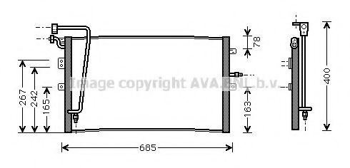Радиатор кондиционера AVA SB5039