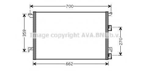 Радиатор кондиционера AVA SB5060D
