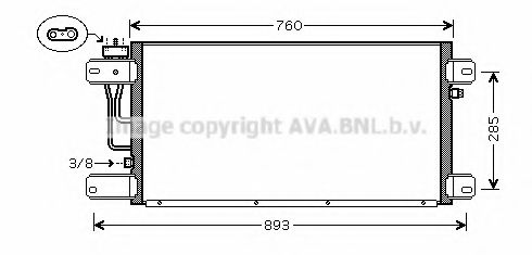 Радиатор кондиционера AVA SC5019