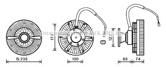 Вискомуфта вентилятора AVA SCC029