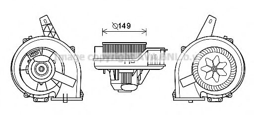 Вентилятор салона AVA ST8044