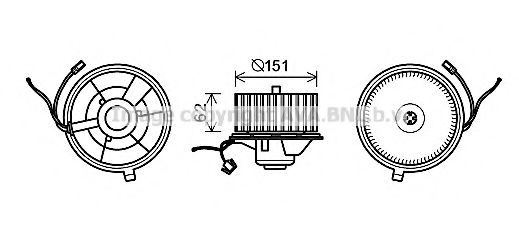 Вентилятор салона AVA ST8505