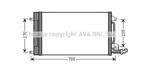 Радиатор кондиционера AVA STA5038D