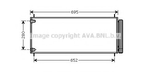 Радиатор кондиционера AVA TO5406D