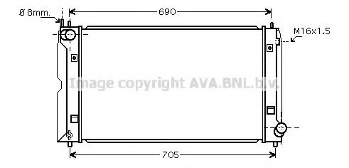 Радиатор охлаждения двигателя AVA TOA2386