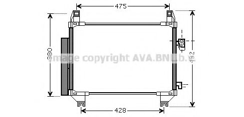 Радиатор кондиционера AVA TOA5407D