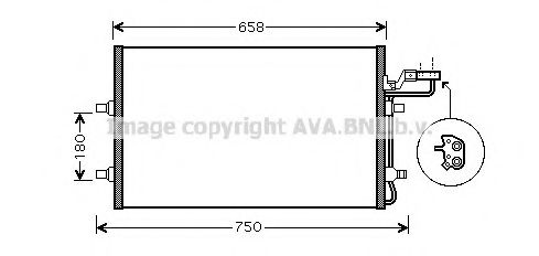 Радиатор кондиционера AVA VO5140