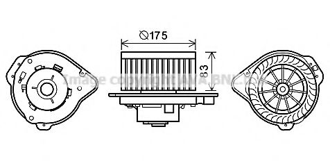 Вентилятор салона AVA VO8174