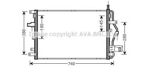 Радиатор кондиционера AVA VOA5158D