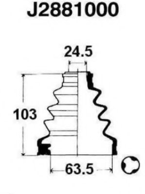 Комплект пыльника шруса NIPPARTS J2881000