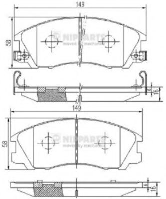 Тормозные колодки NIPPARTS J3600534