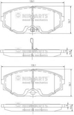 Тормозные колодки NIPPARTS J3601074
