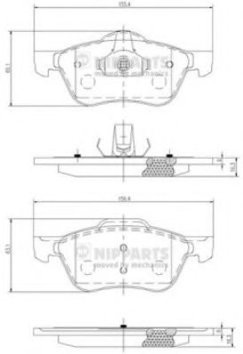 Тормозные колодки NIPPARTS J3601082