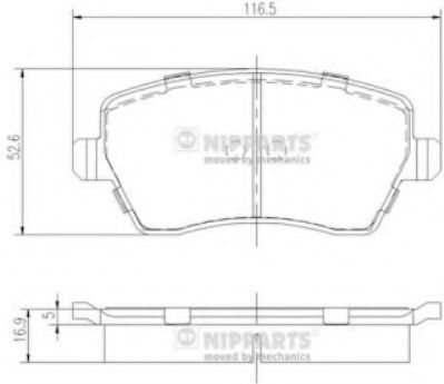 Тормозные колодки NIPPARTS J3601085