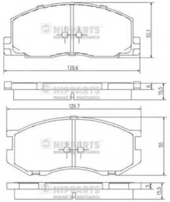 Тормозные колодки NIPPARTS J3602039