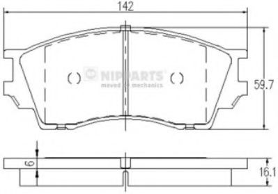 Тормозные колодки NIPPARTS J3603040