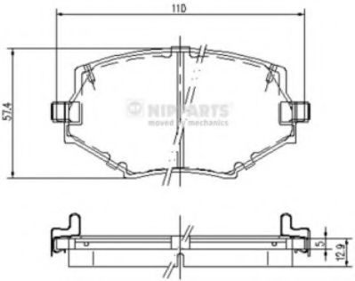 Тормозные колодки NIPPARTS J3603044