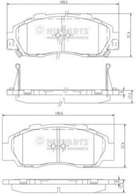 Тормозные колодки NIPPARTS J3604032