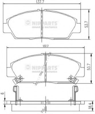Тормозные колодки NIPPARTS J3604037