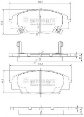 Тормозные колодки NIPPARTS J3604055