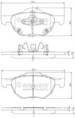 Тормозные колодки NIPPARTS J3604064