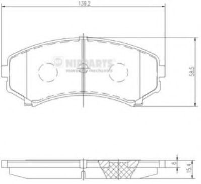 Тормозные колодки NIPPARTS J3605039