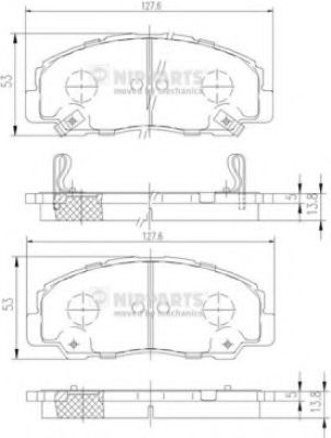 Тормозные колодки NIPPARTS J3606012