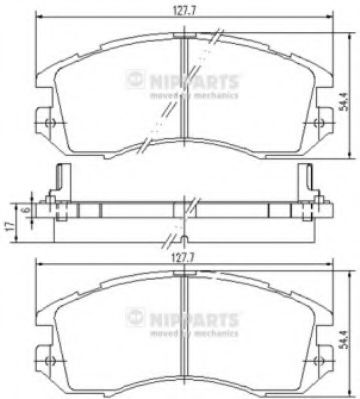 Тормозные колодки NIPPARTS J3607005