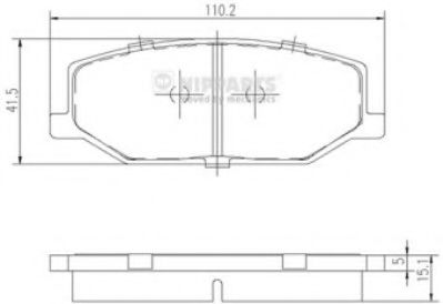 Тормозные колодки NIPPARTS J3608003