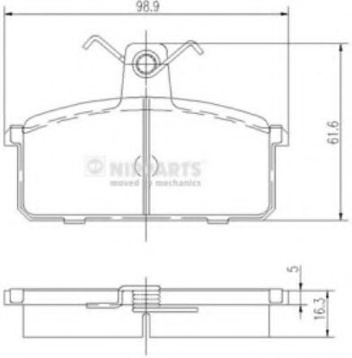 Тормозные колодки NIPPARTS J3608008