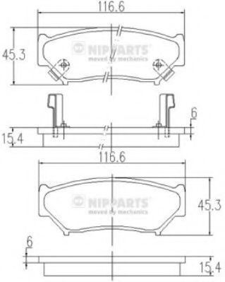 Тормозные колодки NIPPARTS J3608009