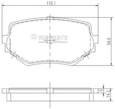 Тормозные колодки NIPPARTS J3608017