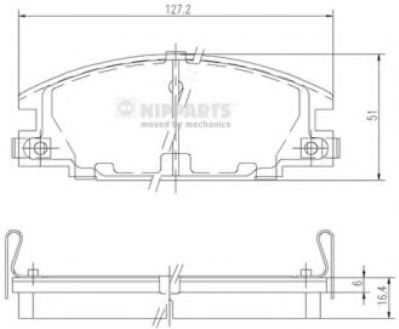 Тормозные колодки NIPPARTS J3609004