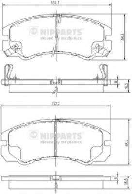 Тормозные колодки NIPPARTS J3609009