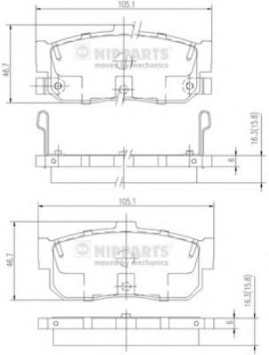 Тормозные колодки NIPPARTS J3611034