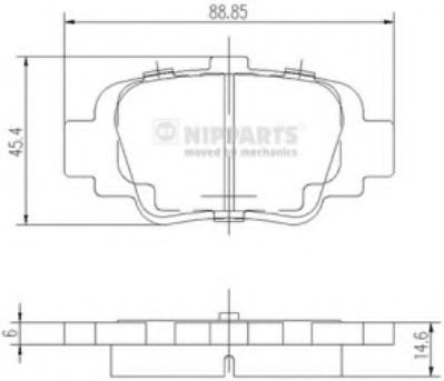 Тормозные колодки NIPPARTS J3611035