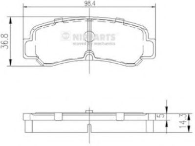 Тормозные колодки NIPPARTS J3612007