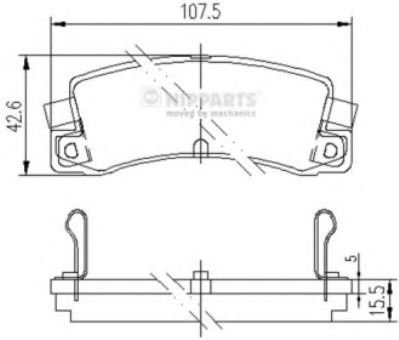 Тормозные колодки NIPPARTS J3612008