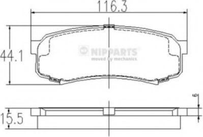 Тормозные колодки NIPPARTS J3612010