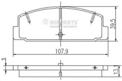 Тормозные колодки NIPPARTS J3613002